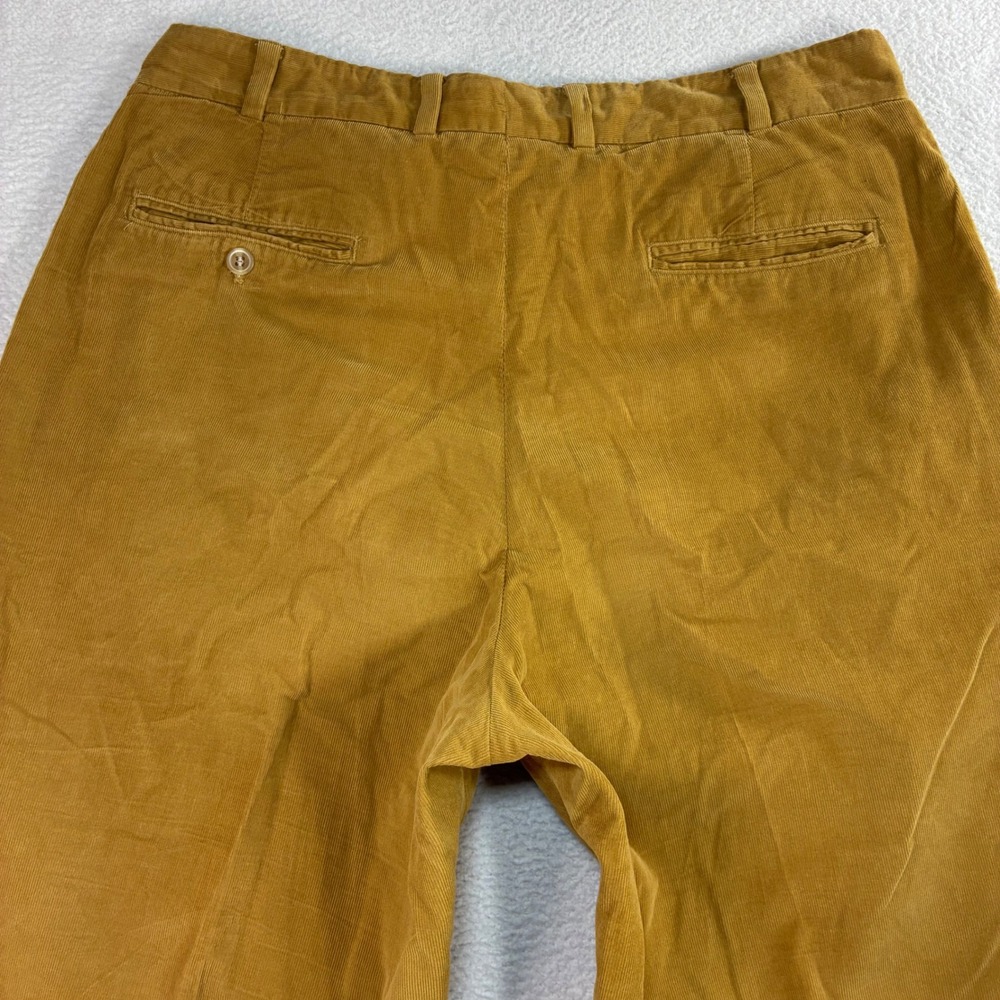 Bills Khakis Corduroy Pants Men 36x32 Brown Pleated Vintage USA Classic Preppy - Picture 3 of 9